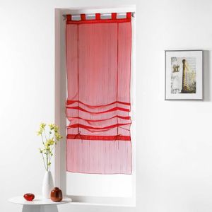 Anthracite 180x45 cm Douceur dInt/érieur Tunis Store Droit /à Passants Motif Voile Uni//Top Imprime Polyester
