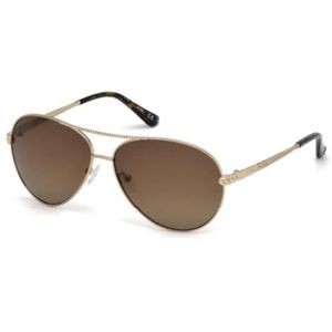 Guess g cha/îne aviator lunettes de soleil en or brun miroir GU7470-S 32G 60