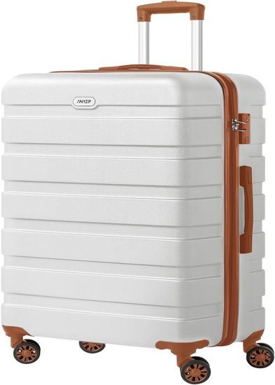 Valise Cabine MOVOM Wood – ABS Léger Et Résistant – 4 Roues Doubles – Extensible – Serrure TSA – 108L