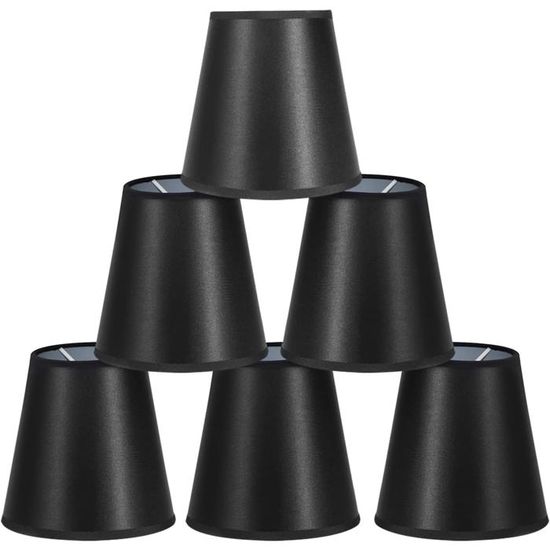 Lot De 2 Abat-Jour En Tissu Lin à Clipser E14 - Remplacement Lampe Table, Lampadaire, Lustre, Protection Lumière Douce Et Élégante PT09