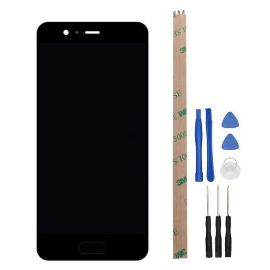 Écran LCD + Vitre Tactile De Remplacement Pour Huawei P10 - Compatible, Noir, Neuf, Garantie 1 An (Visiodirect)