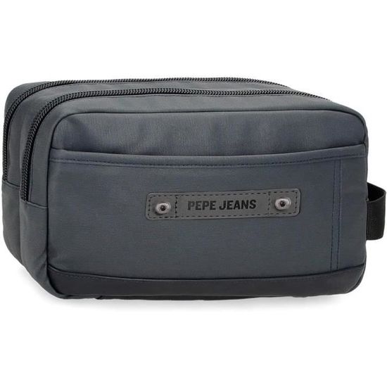 Trousse De Toilette Pepe Jeans Ancor - 17x22x7,5 Cm - Polyester, Bandoulière Réglable - Plusieurs Poches Intérieures - Résistant à L'eau