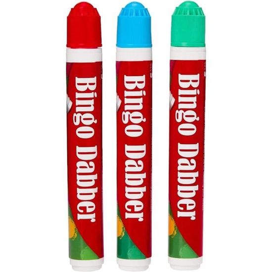 Lot De 4 Marqueurs Bingo Rayson – Encres Vives Rouge, Bleu, Vert, Orange – Anti-goutte, Séchage Rapide – Pour Cartes Bingo