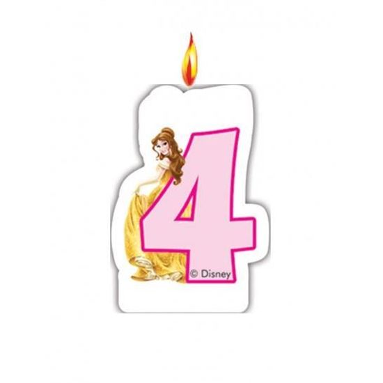 Bougie Chiffre Anniversaire Disney Princess 4 Ans Cdiscount Maison