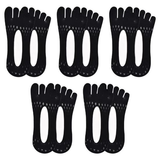 Silicone Antidérapant Talon Chaussettes Invisibles EURhine - Lot 4 Paires, Courtes, Antidérapantes, Taille 36-42, Pour Homme Et Femme Chaussette Invisible Femme
