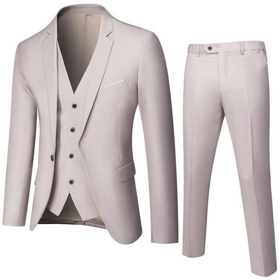 Veste Costume Homme SÖR Taille 50 - Beige Soie Et Lin - Parfait état Occasion