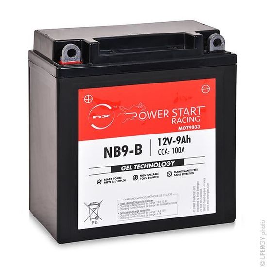 NX - Batterie moto Gel YB9-B / 12N9-4B-1 / NB9-B 12V 9Ah-NX