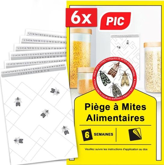 Piège à Mites Alimentaires Vape Pièges à Tarme Alimentaire - 6 Autocollants Avec Phéromones | Pour Garde-manger Et Armoires, Inodores Pheromone Traps For Moths Piège à Mites Alimentaires Vape Pièges à Tarme Alimentaire - 6 Autocollants Avec Phéromones | Pour Garde-manger Et Armoires, Inodores Pheromone Traps For Moths