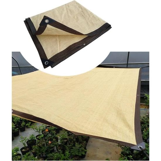 2x7m Filet D'ombrage Terrasse, Filet Protection Solaire Serre, Bords