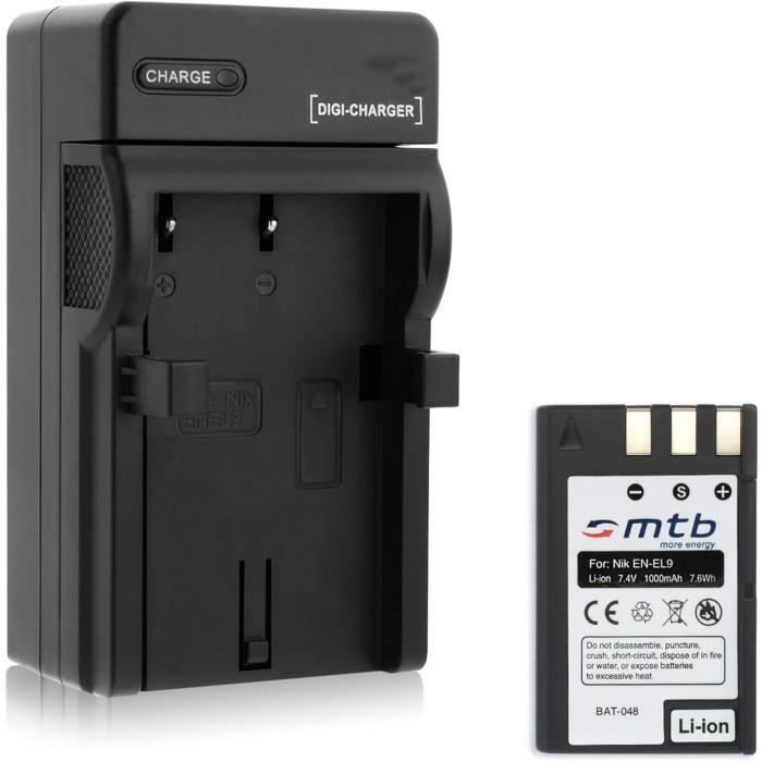 Caricatore USB Per Batterie Nikon EN-EL9 - Compatibile Con D3000, D40, D5000, D60