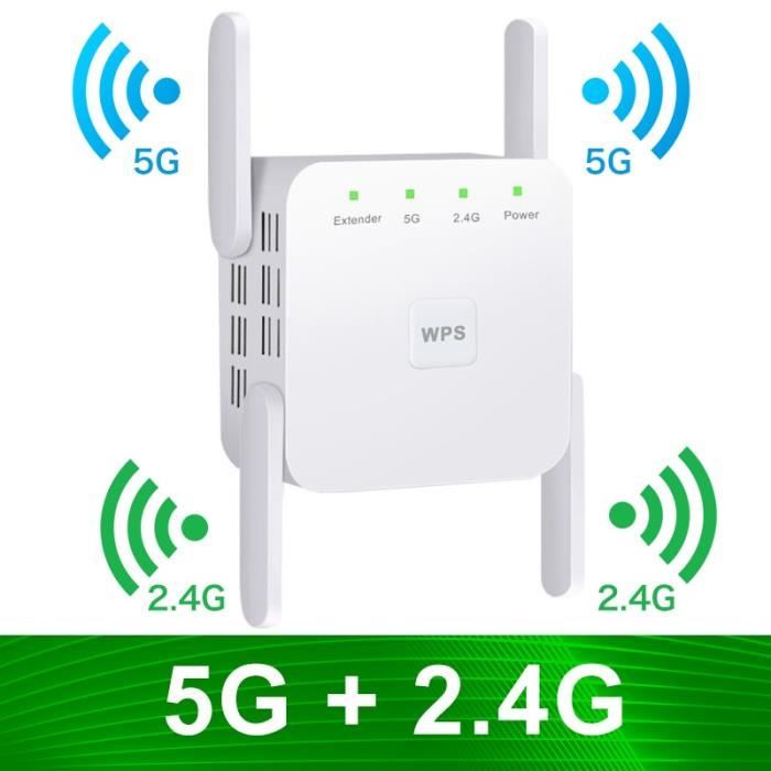 Wi-Fi Extender 5G Wifi répéteur Wifi Extender Wifi amplificateur 2.4G sans fil longue portée Wi-Fi Booster Wi-fi répéteur Signal