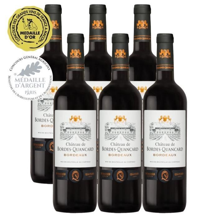 Château de Bordes Quancard 2016 - Bordeaux - Vin Rouge - Carton de 6 bouteilles 75cl