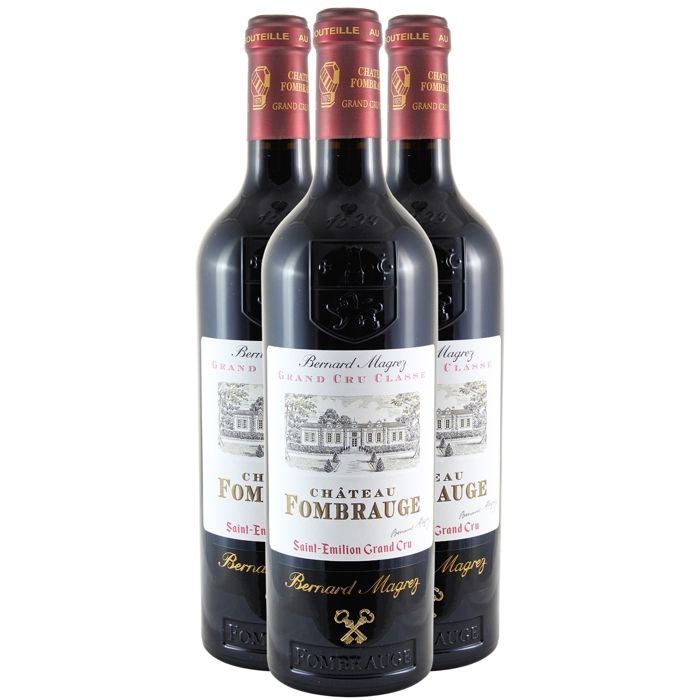 Saint-Emilion Grand Cru Rouge 2019 - Lot de 3x75cl - Château Fombrauge - Vin AOC Rouge de Bordeaux - Cépages Merlot, Cabernet Franc