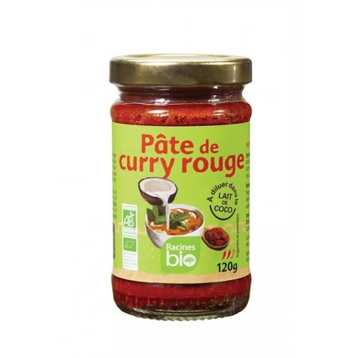 Pâte de curry rouge 120gr - Racines Bio