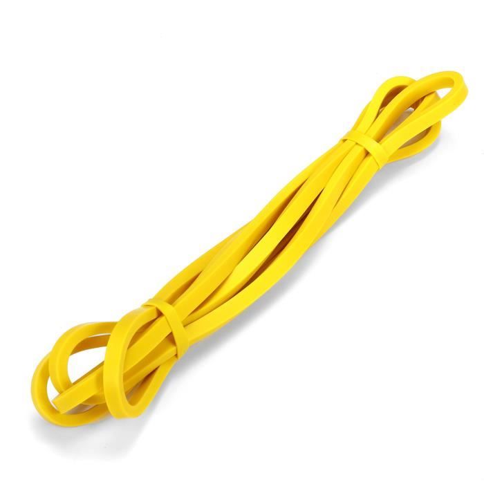 AVANC Bande de Résistance Elastique Musculation - en Latex naturel jaune 2080X4.5X6.4mm 5-15lbs