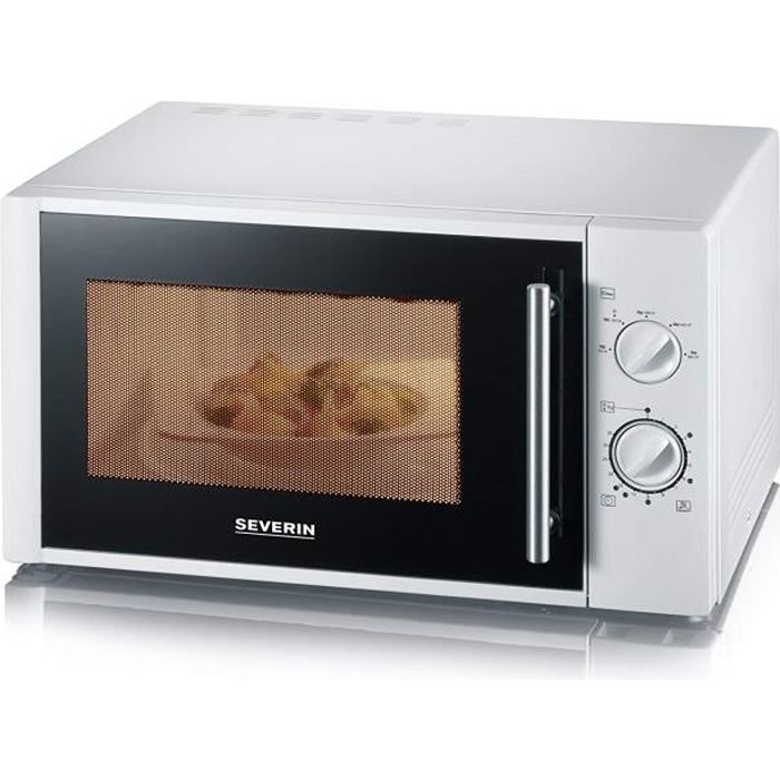 SEVERIN Four à Micro-Ondes, Plateau Tournant Inclus (Ø 31 cm), Minuteur, 900W, MW 7873, Blanc
