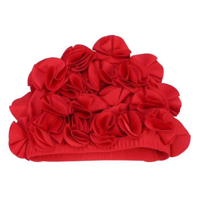 Sonew bonnet de bain fleur Femmes Enfants Fleur Forme Mode Bonnet De Bain Élastique Bonnet De Bain Cheveux Longs