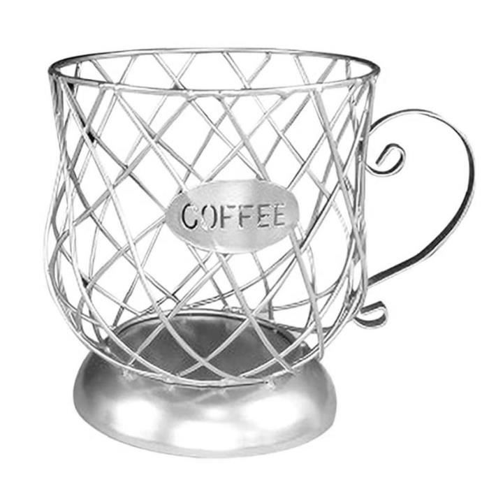 Porte-gousse de café K Tasse de rangement K Coupe Capsule de café Capsule Capsule Container Organisateur pour Compteur Barre Argent