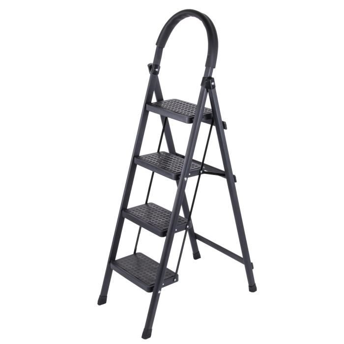 Escabeau 6 marches DURAMP sécurisé avec rampes, tablette porte-outils