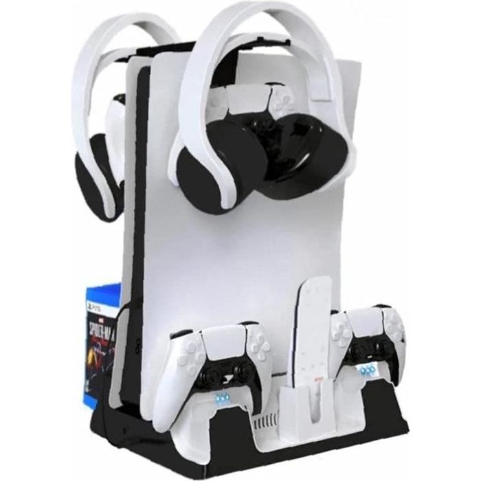 Support de chargement pour la PS5 Hôte Multifonctionnel Cooling Fan Base Chargeur Base Dock Station Absorption des chocs