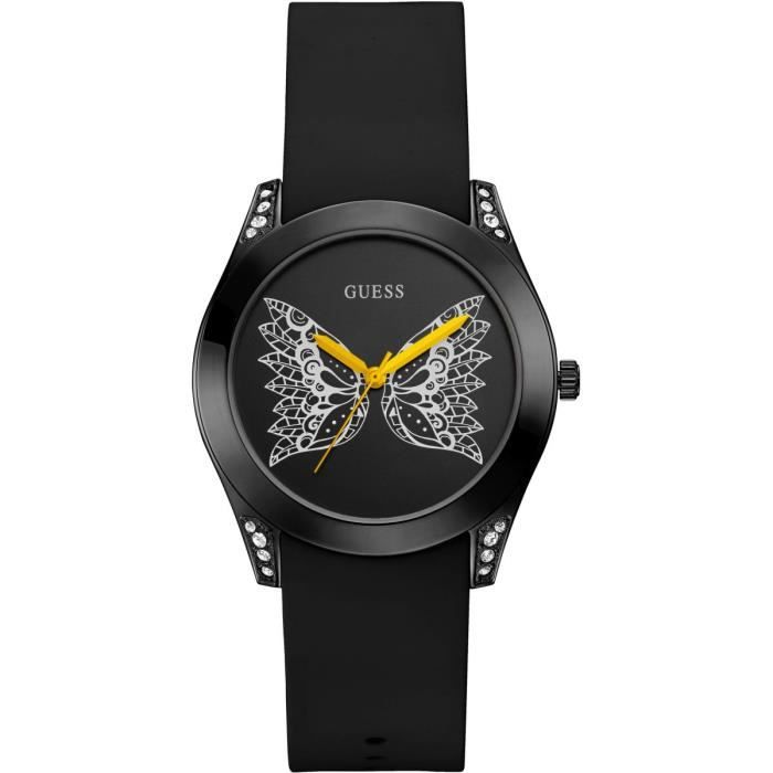 Guess-Montre Analogique pour Femme à movement Quartz en Silicone W0023L10
