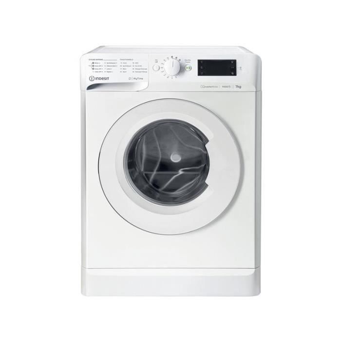 INDESIT Lave-linge frontal 7kg 1400trs/min 16 programmes Cycle Auto-Clean 54 Blanc