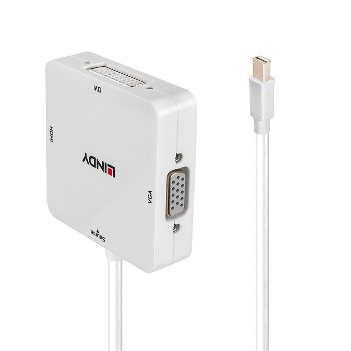 LINDY Convertisseur Mini-DP vers HDMI 2.0 - DVI-D & VGA