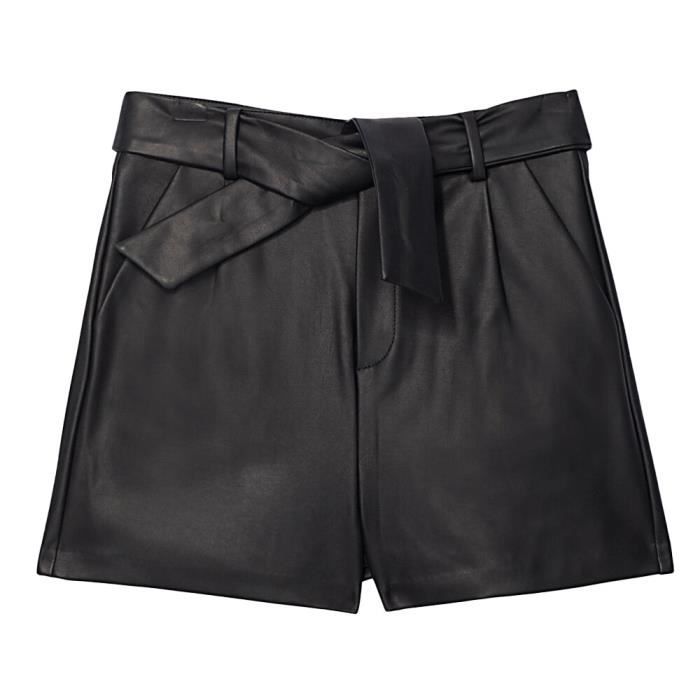 Short Noir similicuir Fille IKKS XR26024
