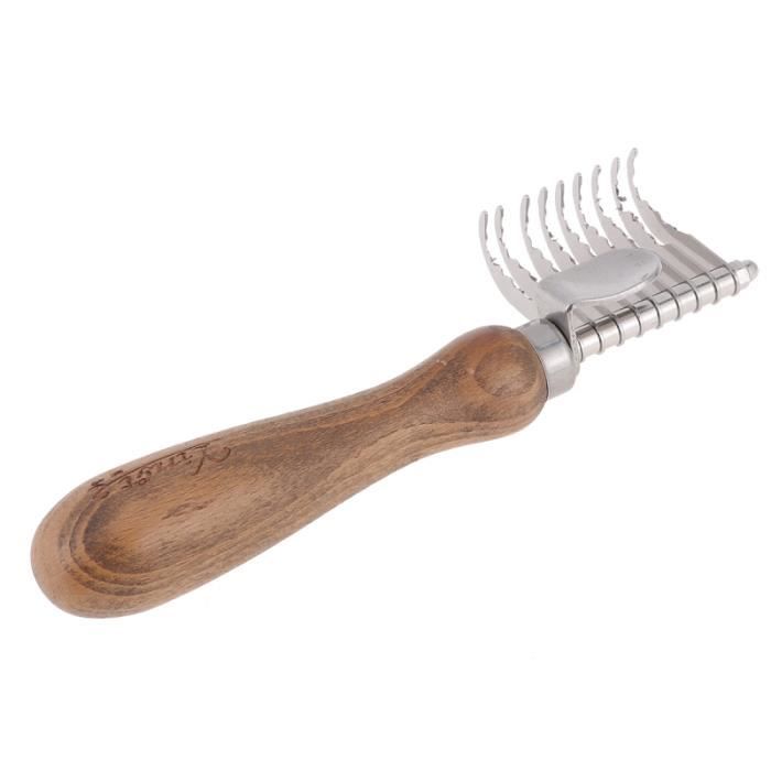 Produits de tondeuse à peigne en noyer outils de toilettage pour chien pour chiot BROSSE - GANT DE BROSSAGE - CARDE