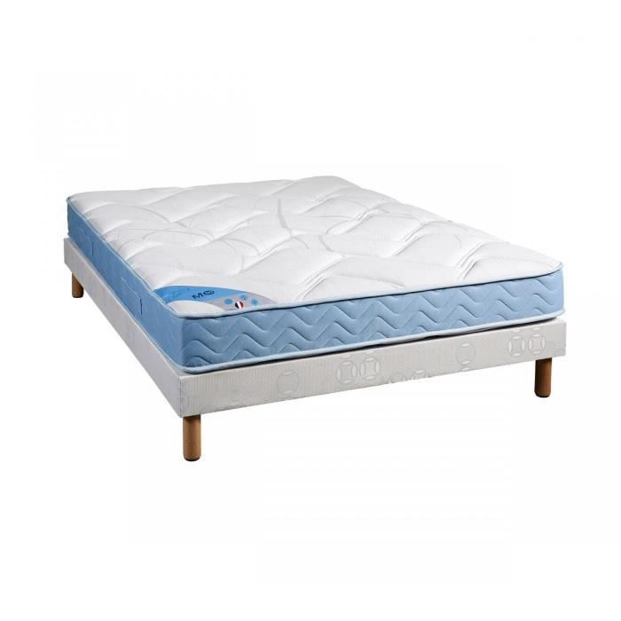 Ensemble matelas mousse Someo M50 sommier pieds 140x190