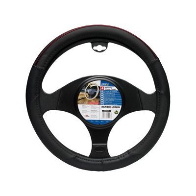 couvre volant COLOR LINE noir liseret rouge