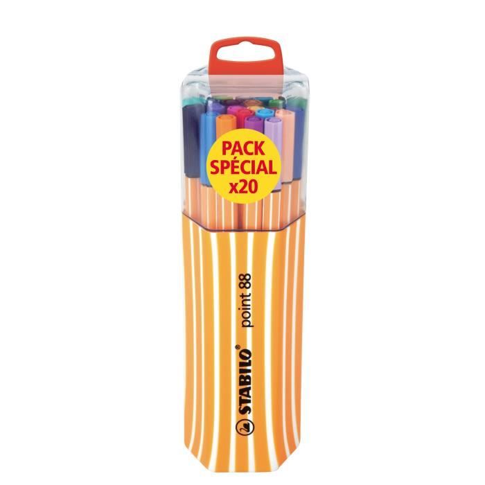 STABILO point 88 -PACK SPECIAL x20- stylos-feutres