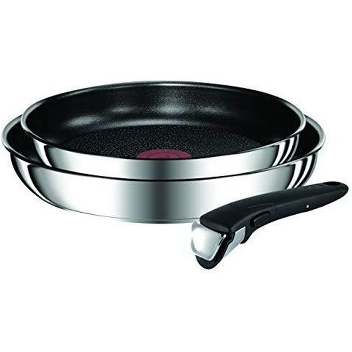 Tefal INGENIO PREFERENCE Lot de 2 Poêles 24/28 cm Antiadhésif + 1 Poignée Amovible Induction L9409202