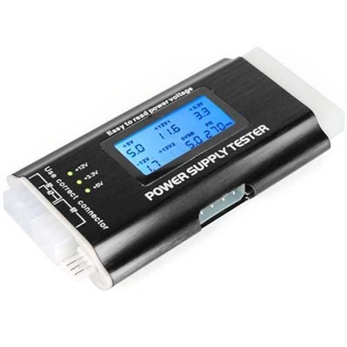 TRIXES ATX Testeur d'alimentation électrique 20 24 broches SATA LCD diagnostic PSU