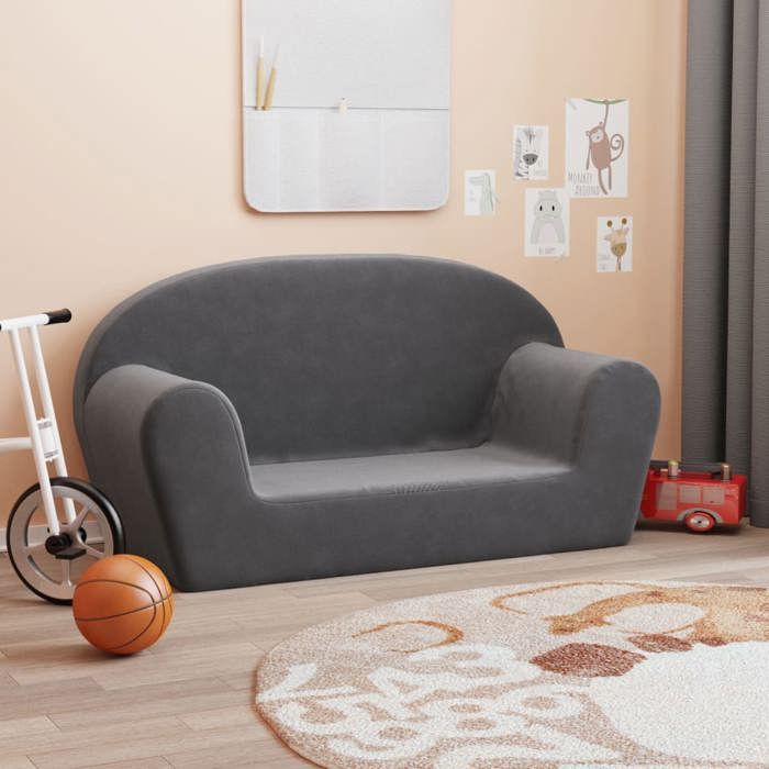vidaXL Canapé pour Enfants 2 Places Mini-canapé avec Housse Amovible Canapé pour Tout-petits Meuble de Chambre dEnfant 356988