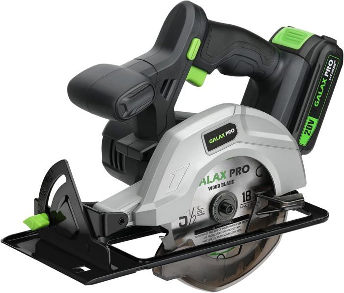 Scie Circulaire GALAX PRO 1400W - Lame 185 Mm - Coupe à 90° (62mm) Et 45° (48mm) - Moteur Cuivre - 6000 RPM
