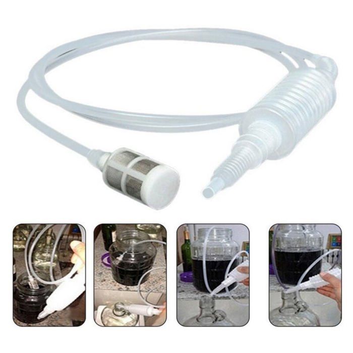 Canne De Soutirage Automatique à Siphon - Tube Transparent Anti-Fuite Pour Bière Vin Cidre 1,3m