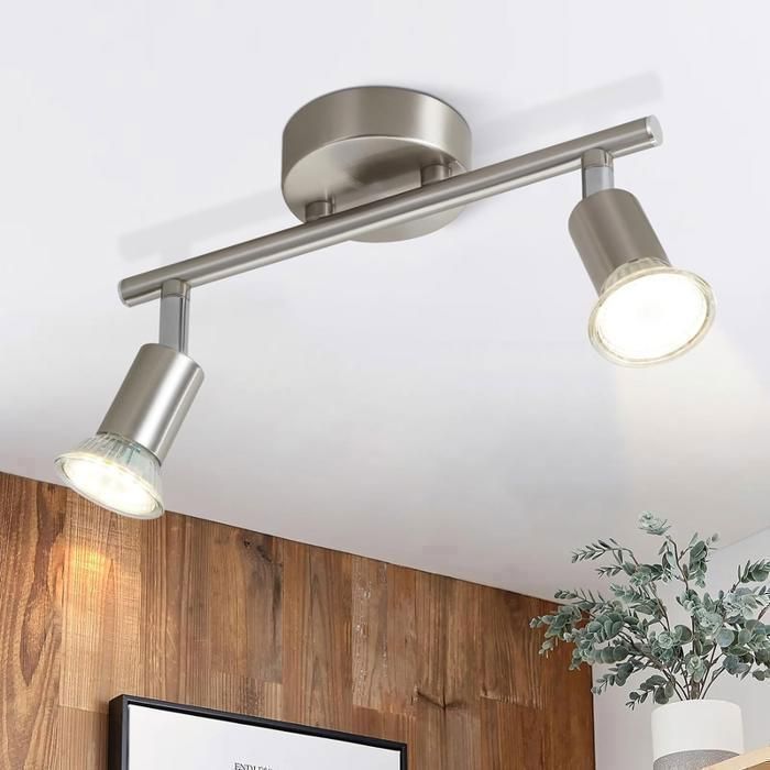NETTLIFE Plafonnier LED GU10 2 Plafonnier Rétro Industrielle Luminaire 6W ampoule non fournie