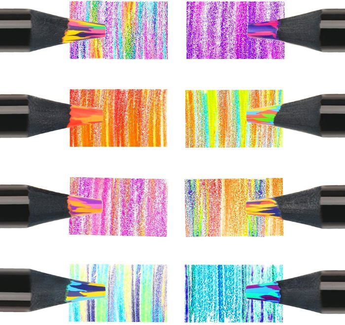 Lot 8 Stylos Effaçables 0,5 Mm – 40 Mines + 4 Gommes – Licorne – Papeterie Scolaire Enfants