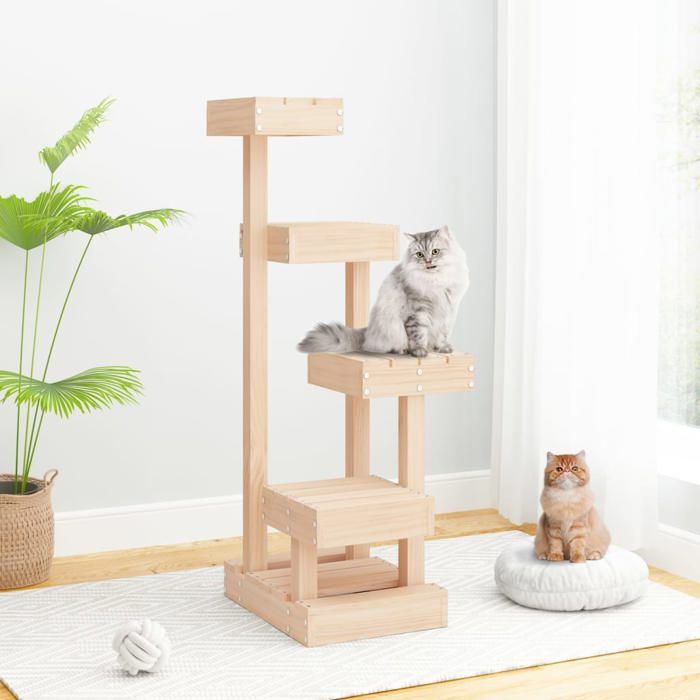 Meilleurs prix pour BEAU Arbre pour chats - Arbre à chat 455x49x103 cm - Bois de pin massif mode646322