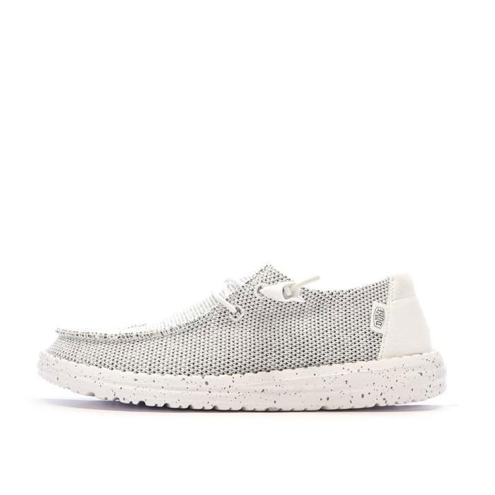 Hey Dude Chaussures Blanches/Grises Femme Hey Dude Wendy Sox
