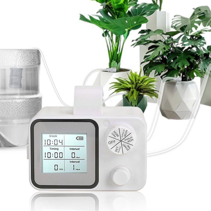 Kit Arrosage Automatique Goutte à Goutte – Pour 20 Plantes – Programmation Jour/heure – Pompe Intégrée