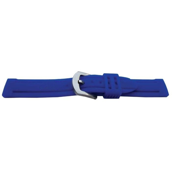 Bracelet de montre - MY-MONTRE - 20mm (18mm) - Bleu - Métal - Longueur 205mm