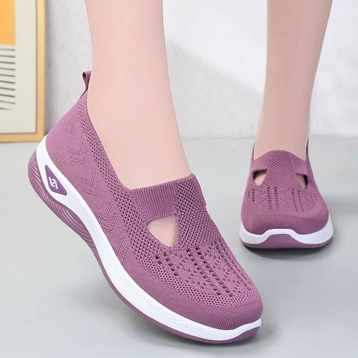 Chaussure De Sport Femme Orthopédiques - Marque - Violet - Respirant - Léger - Antidérapant Couleurs multiples