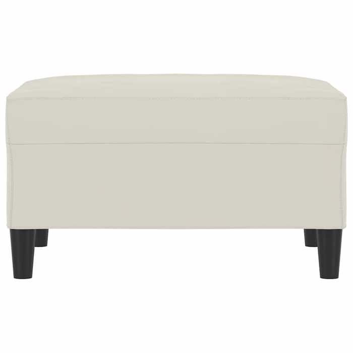 BEL-ACHAT* Petit fauteuil/chaise - ABBOTI - Repose-pied - Crème 70x55x41 cm Velours Prom59889368