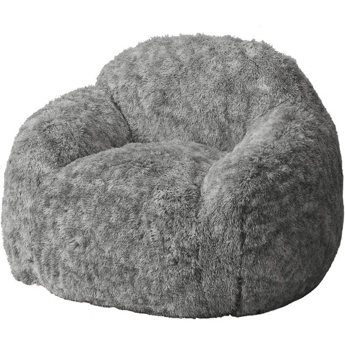 Pouf poire ronde pouf poire velours 94X96X65cm Fauteuil Canapé pouf confortable pour le salon NOIR