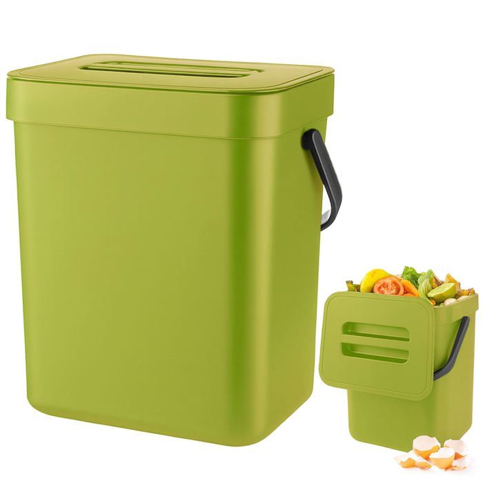 Poubelle de cuisine Shuangyi – Minimaliste sans perçage à suspendre sous un meuble – Épaisse grande capacité avec couvercle