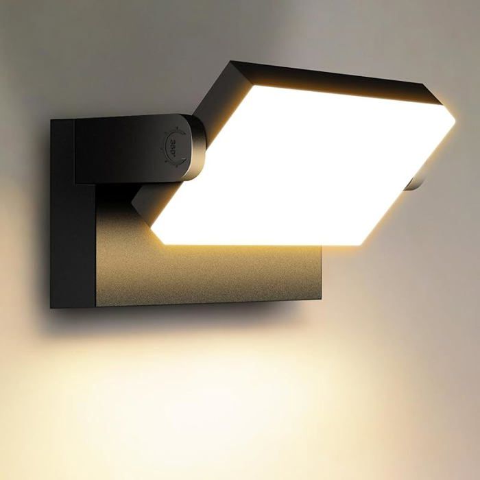 40W Applique Murale Exterieur Rotatif 3000K Applique Led Extérieur Noir Angle Réglable 360° Lumiere 40w Noir 3 APPLIQUE DINTERIEUR