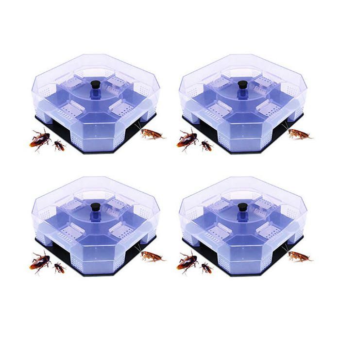 4 Piège à reptile attrape-reptile maison à reptile boîte à reptile attrape-insectes piège à reptile à quatre portes