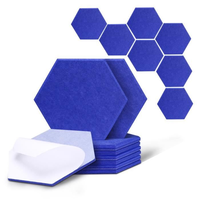 Lot De 8 Tableaux En Liège Adhésifs Hexagonaux - 30x26 Cm, épaisseur 0,8 Cm, Avec Punaises En Bois